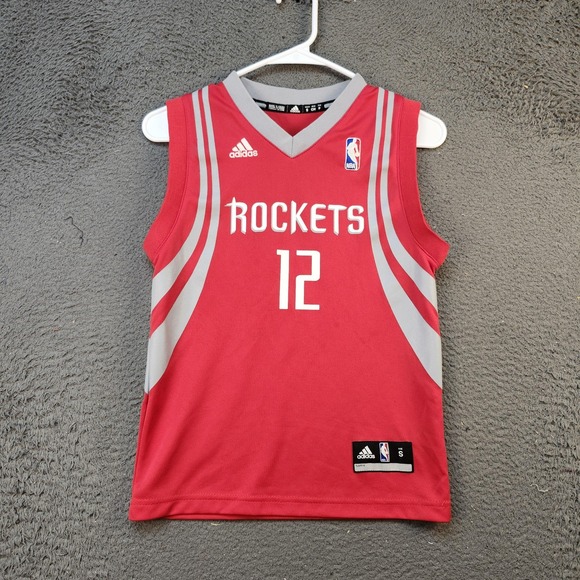 Houston Rockets Jersey Youth Small Red Gray NBA Basketball Martin 12 Adidas - Picture 1 of 7